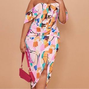 Off the shoulder midi dress